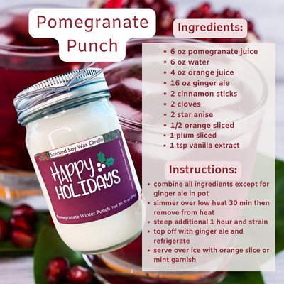 Pomegranate Winter Punch Candle Scent Drink Recipe Inspiration