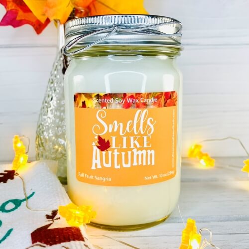 Fall Fruit Sangria Scented Soy Wax Candle