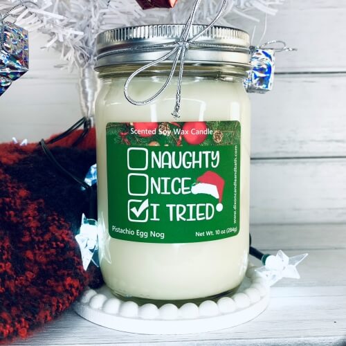 Pistachio Egg Nog Scented Soy Wax Candle