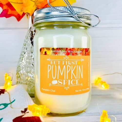 Pumpkin Chai Scented Soy Wax Candle