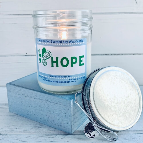 ORGANIC SOY WAX CANDLE - GREEN TEA & LEMONGRASS
